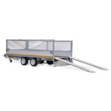 Geremde Eduard multitransporter - 310x180 cm - 3000 kg bruto laadvermogen - 63 cm laadvloerhoogte - 30 cm borden - inclusief oprijplaten