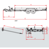Anssems AMT 1500 - 1500 kg bruto laadvermogen - 340x170 cm laadoppervlak - geremd