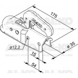 AL-KO AK7-A - rond 35 mm - 750 kg - geremde koppeling