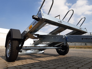 Kantelbare motoraanhanger voor 3 motoren - 220x155 cm - 750 kg ongeremd