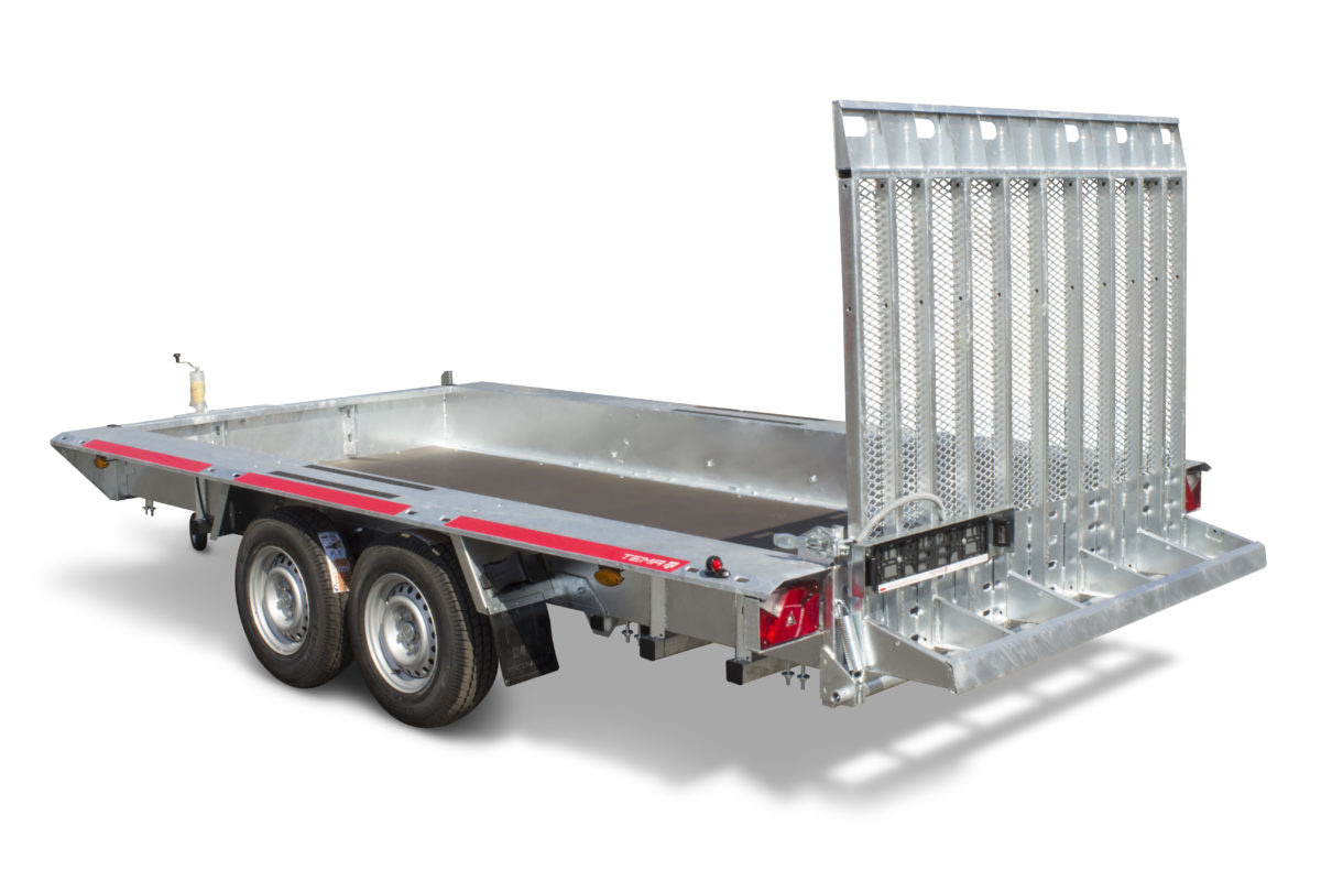 TEMARED Machinetransporter 400x180 cm - 3000 kg - geremd - machinetransporter met oprijklep