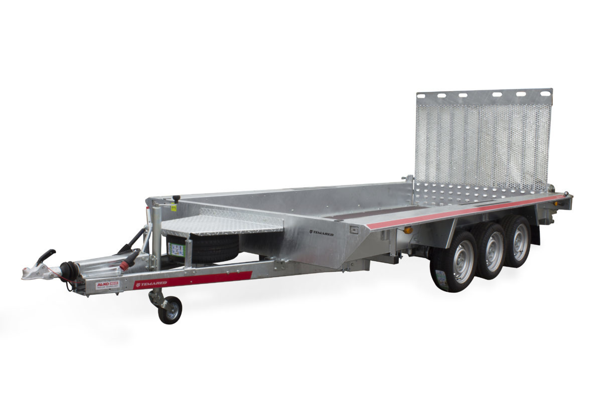TEMARED BUILDER 400x180 cm - 3500 kg - geremd - machinetransporter met oprijklep