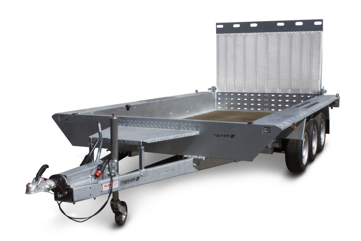 TEMARED BUILDER 400x180 cm - 3500 kg - geremd - machinetransporter met oprijklep