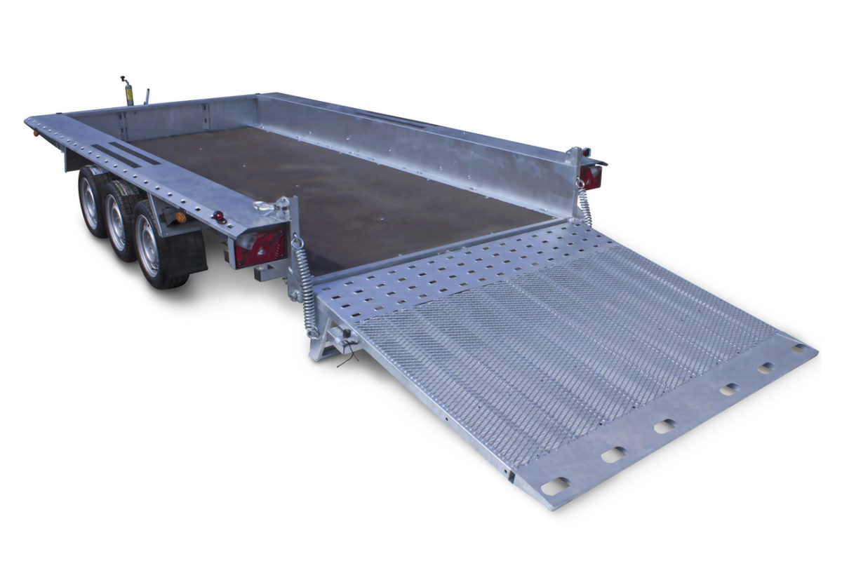 TEMARED BUILDER 400x180 cm - 3500 kg - geremd - machinetransporter met oprijklep