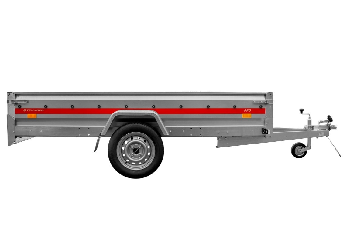 TEMARED PRO 2612 bakwagen - 750 kg bruto laadvermogen - 263x125 cm laadoppervlak - ongeremd