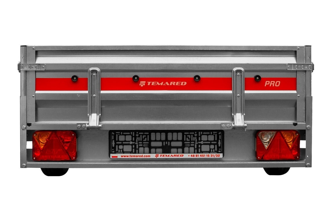 TEMARED PRO 2612 bakwagen - 750 kg bruto laadvermogen - 263x125 cm laadoppervlak - ongeremd