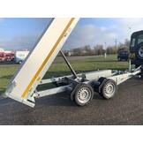 Geremde Eduard achterwaartse kipper - 310x180 cm - 2500 kg bruto laadvermogen - elektrisch, extern laden - 72 cm laadvloerhoogte - inclusief oprijplaten - 40 cm hoge borden