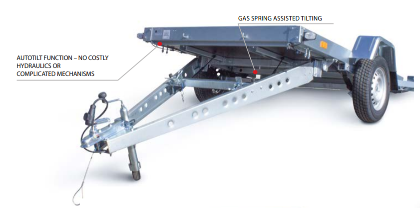 TEMARED MULTITRANSPORTER 3318C 332x186 cm - 750 kg - kantelbaar - geremd