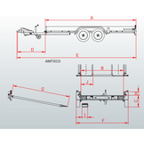 Anssems AMT 1500 ECO - 1500 kg bruto laadvermogen - 400x188 cm laadoppervlak - geremd