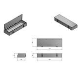 DE HAAN BOX HE - 1200x391x190 mm - waterdichte en stofdichte aluminium traanplaat disselkist - voorzien van vlinderslot of t-sluiting