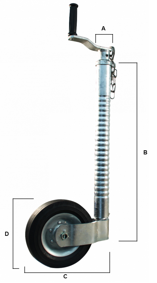 Ifor Williams neuswiel - 48 mm - geribt - 150 kg - stalen velg