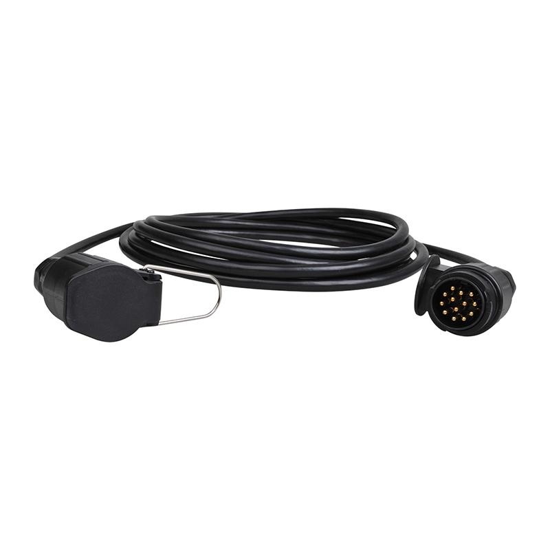 Verlengkabel 13 aderig met 1x 13-polige stekker & 1x 13-polige contrastekker - 500 cm