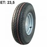 Compleet 10 inch wiel - 5.00-10 band + velg - opel steek: 4x100 - 450 kg - 8PR - 60 mm asgat/naafdiameter