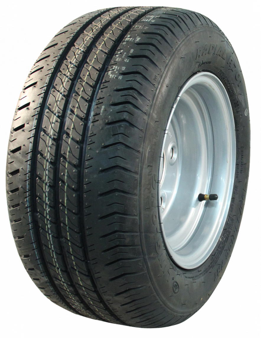 Compleet 10 inch wiel - 195/50R10C -  band + velg - steek: 5x140 - 10PR - 750 kg - 94 mm naafdiameter