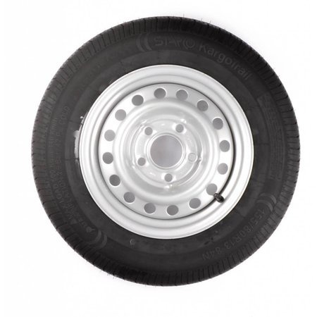 Compleet 13 inch wiel - 145/70R13  band + velg - steek: 4x130 - 425  kg -  85 mm asgat/naafdiameter