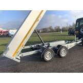 Achterwaartse kipper 310x160 cm - 2000 kg - elektrisch - voorzien van 30 cm borden - inclusief oprijplaten