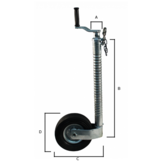 Ifor Williams neuswiel - 48 mm - geribt - 350 kg - stalen velg
