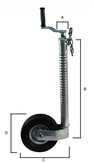Ifor Williams neuswiel - 48 mm - geribt - 350 kg - stalen velg