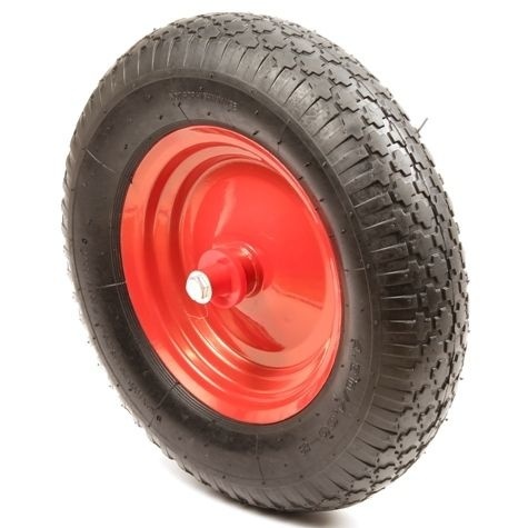 4.00-8 kruiwagenwiel - luchtband en stalen velg - 195 kg maximale belasting - 20 mm asgat/naafdiameter - inclusief kogellager