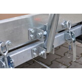 kantelbare temared steunpoot multi 48 mm met opdraai slinger