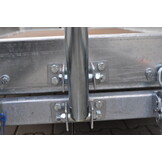 kantelbare temared steunpoot multi 48 mm met opdraai slinger