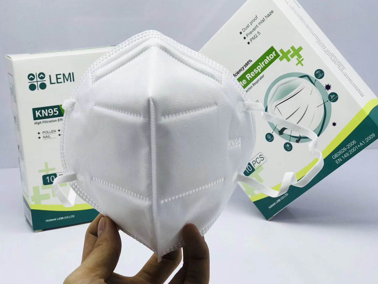 20 stuks mondkapje FFP2 (KN95) gekeurd- 5 laags