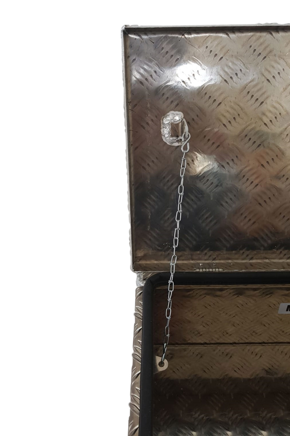 DE HAAN BOX M - 600x380x280 mm - waterdichte en stofdichte aluminium traanplaat disselkist - voorzien van vlinderslot, spansluiting of t-sluiting