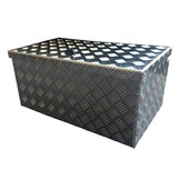 DE HAAN BOX L - 750x380x280 mm - waterdichte en stofdichte aluminium traanplaat disselkist - voorzien van vlinderslot, spansluiting of t-sluiting