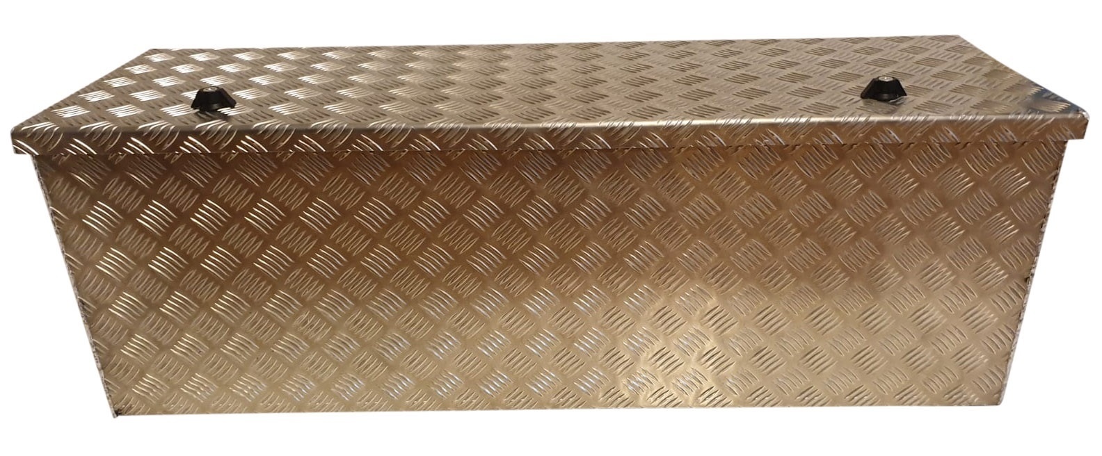 DE HAAN BOX U - 1154x387x400 mm - waterdichte en stofdichte aluminium traanplaat disselkist - voorzien van vlinderslot, spansluiting of t-sluiting