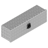 DE HAAN BOX OM - 900x250x250 mm - waterdichte en stofdichte aluminium traanplaat disselkist  - voorzien van vlinderslot of t-sluiting