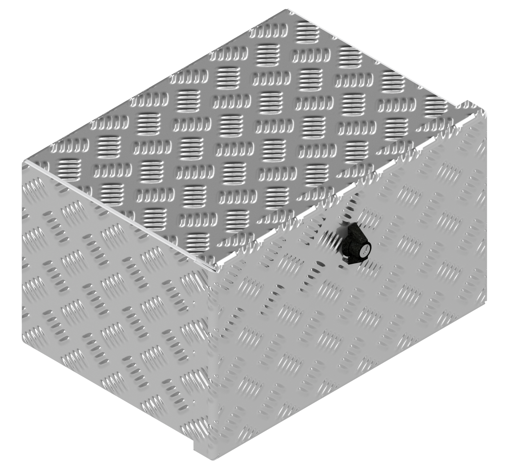 DE HAAN BOX OK - 414x240x300 mm - waterdichte en stofdichte aluminium traanplaat disselkist - voorzien van vlinderslot of t-sluiting