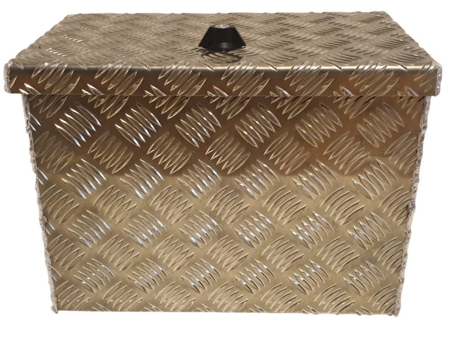 DE HAAN BOX OK - 414x240x300 mm - waterdichte en stofdichte aluminium traanplaat disselkist - voorzien van vlinderslot of t-sluiting
