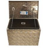 DE HAAN BOX OK - 414x240x300 mm - waterdichte en stofdichte aluminium traanplaat disselkist  - voorzien van vlinderslot of t-sluiting