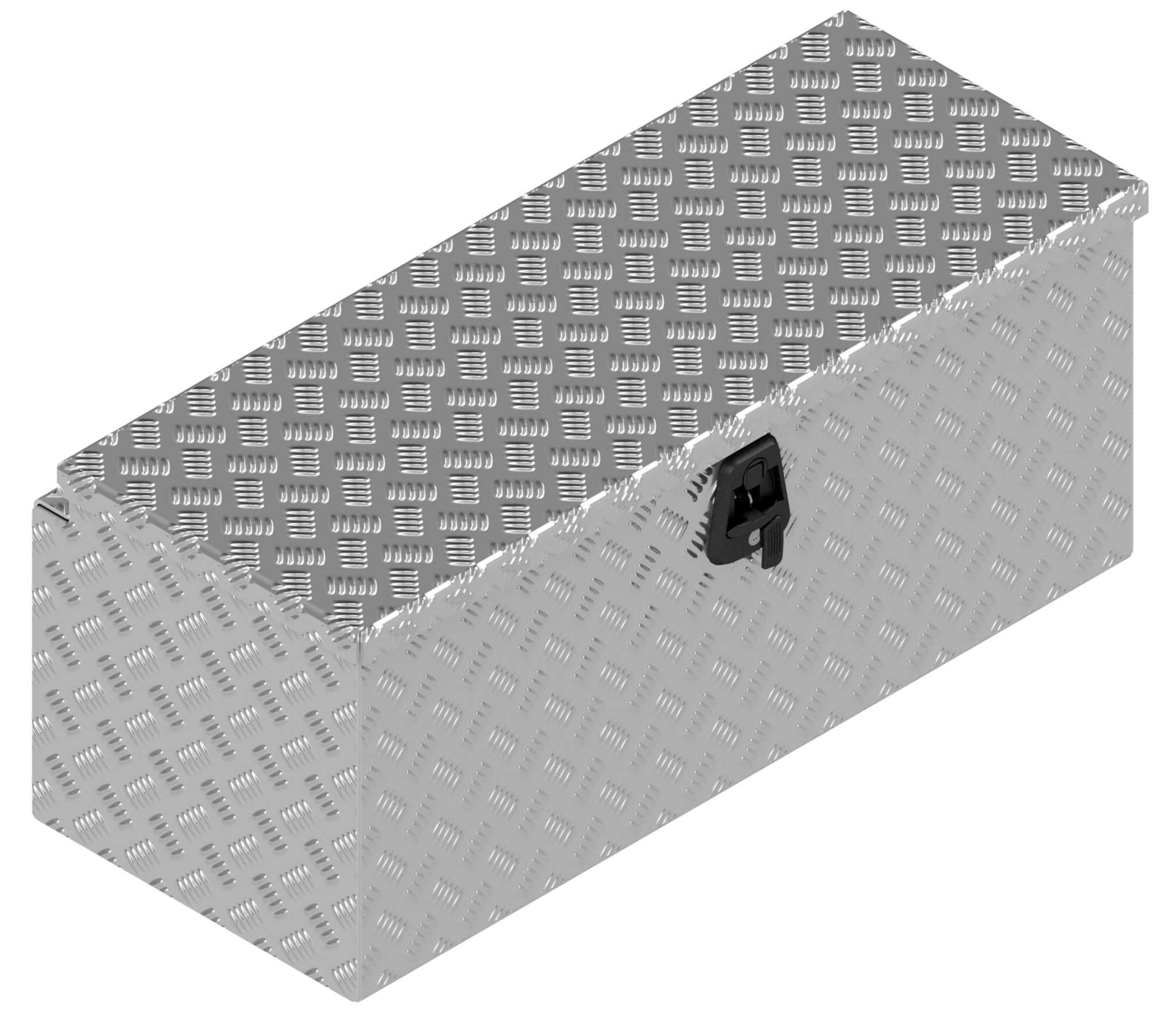 DE HAAN BOX W - 918x391x380 mm - waterdichte en stofdichte aluminium traanplaat disselkist - voorzien van vlinderslot, spansluiting of t-sluiting