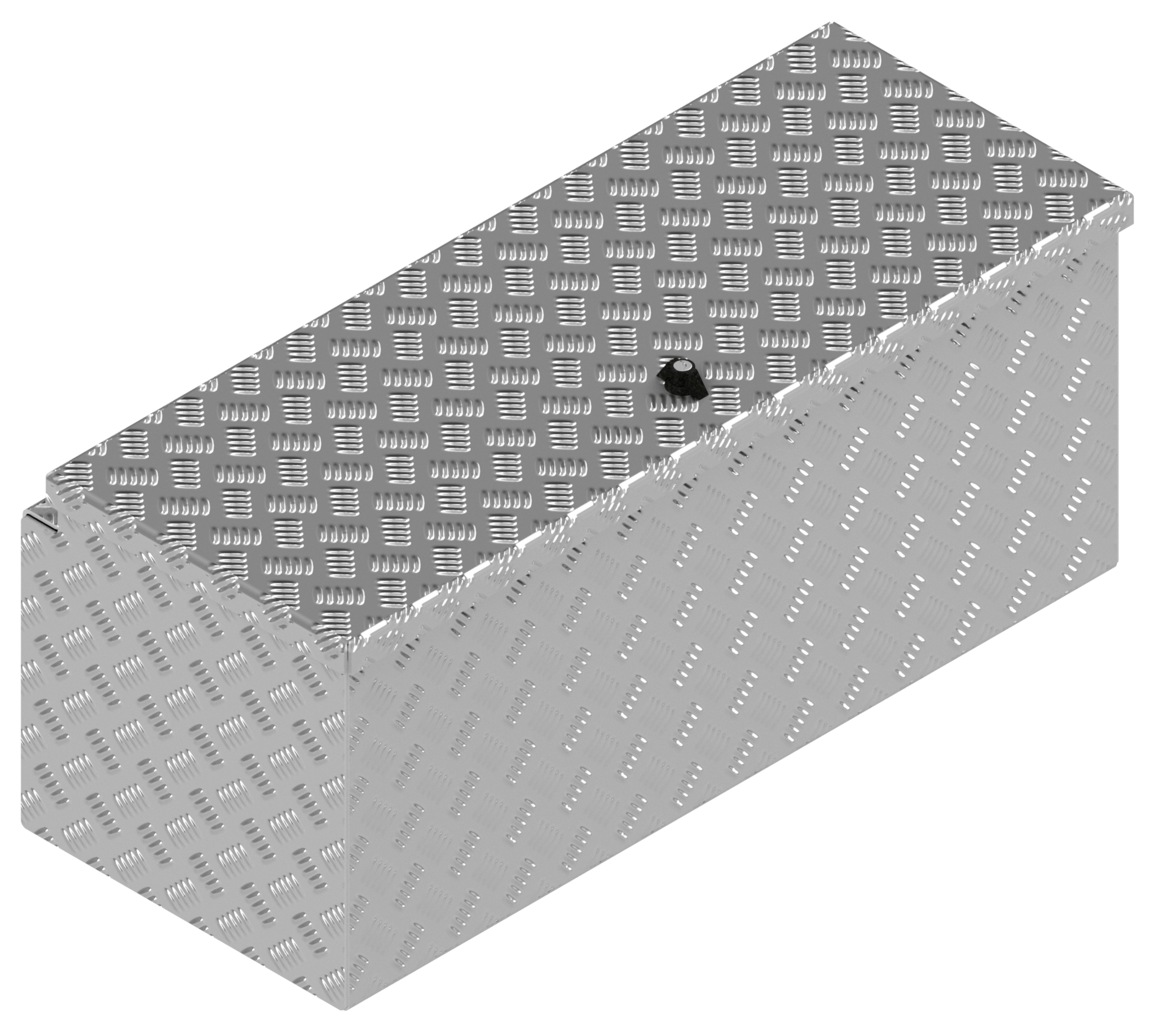 DE HAAN BOX W - 918x391x380 mm - waterdichte en stofdichte aluminium traanplaat disselkist - voorzien van vlinderslot, spansluiting of t-sluiting