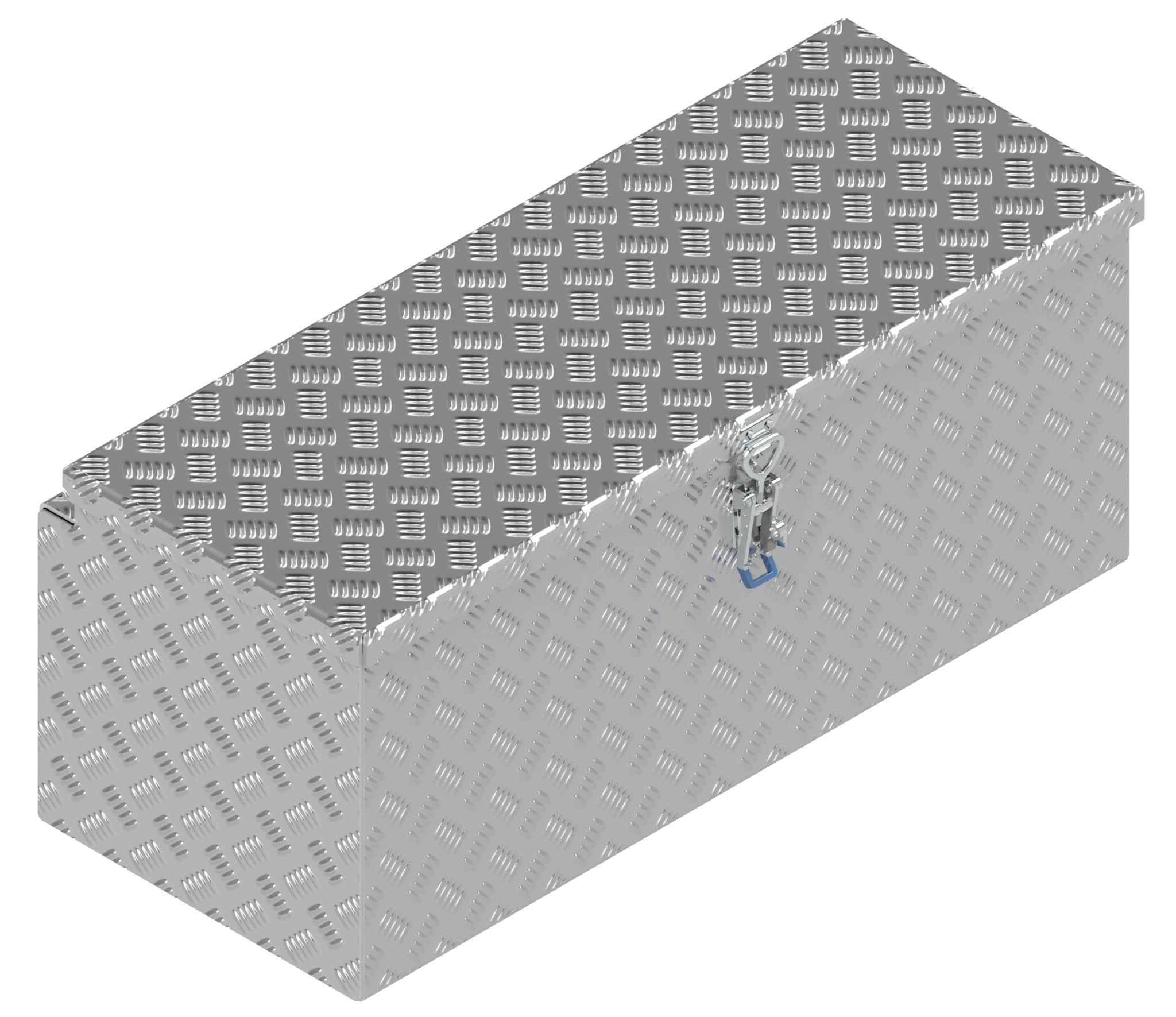 DE HAAN BOX W - 918x391x380 mm - waterdichte en stofdichte aluminium traanplaat disselkist - voorzien van vlinderslot, spansluiting of t-sluiting