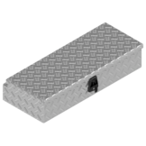 DE HAAN BOX H - 900x380x190 mm - waterdichte en stofdichte aluminium traanplaat disselkist - voorzien van vlinderslot of spansluiting