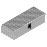 DE HAAN BOX HS - 914x387x230 mm - waterdichte en stofdichte aluminium traanplaat disselkist - voorzien van vlinderslot, spansluiting of t-sluiting