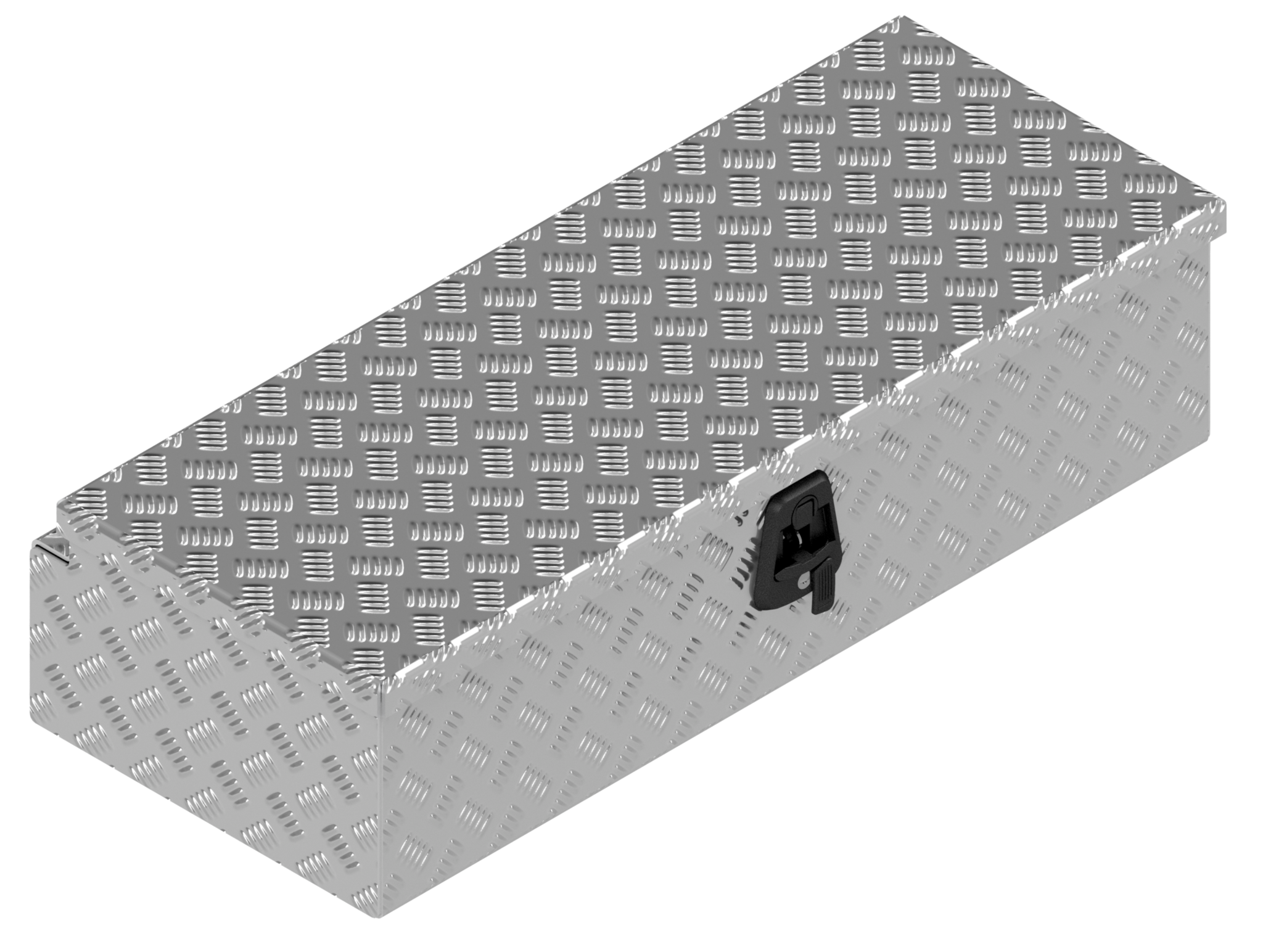 DE HAAN BOX HS - 914x387x230 mm - waterdichte en stofdichte aluminium traanplaat disselkist - voorzien van vlinderslot, spansluiting of t-sluiting