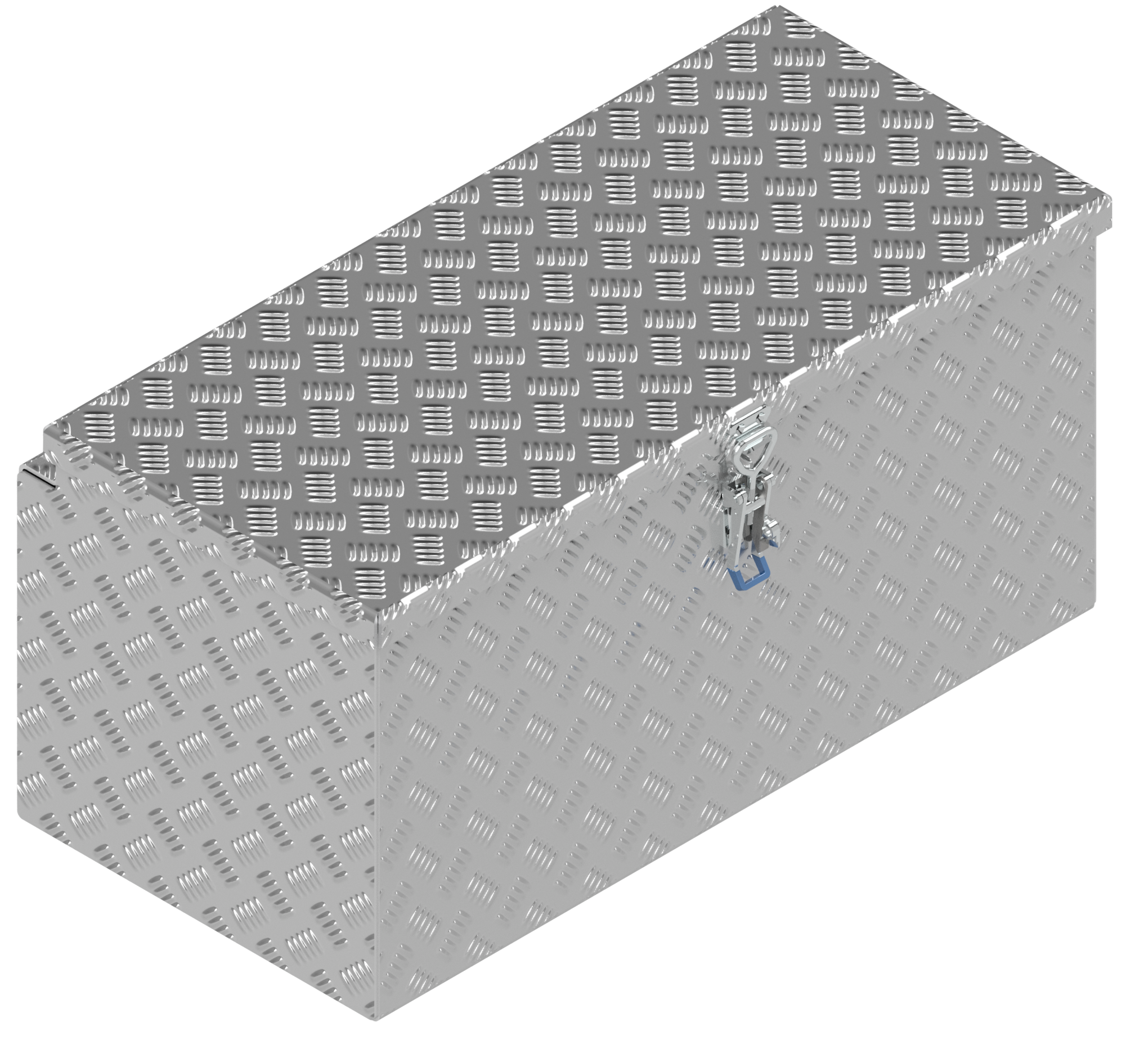 DE HAAN BOX I - 800x411x400 mm - waterdichte en stofdichte aluminium traanplaat disselkist - voorzien van vlinderslot, spansluiting of t-sluiting