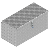 DE HAAN BOX I - 800x411x400 mm - waterdichte en stofdichte aluminium traanplaat disselkist - voorzien van vlinderslot, spansluiting of t-sluiting