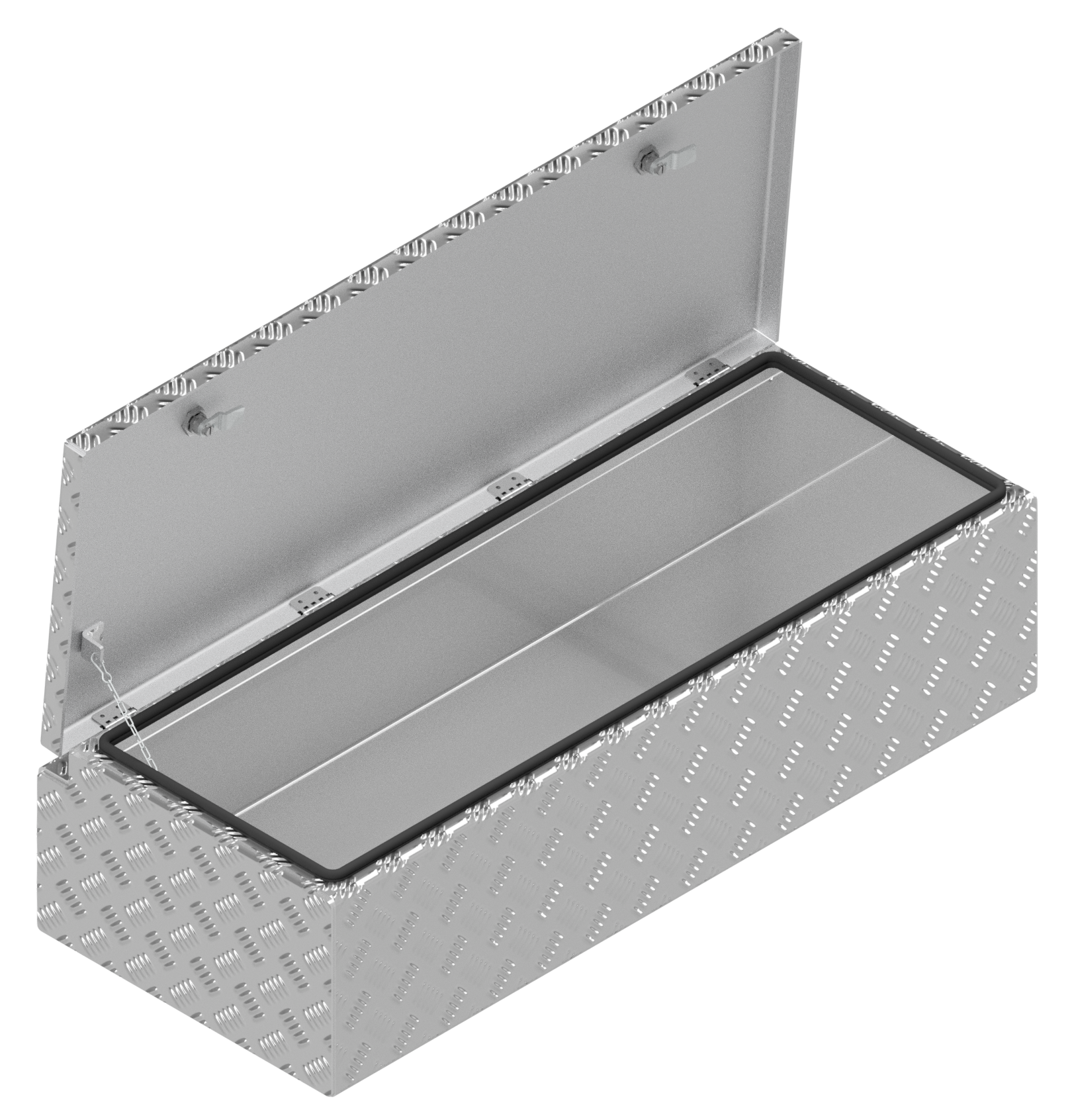 DE HAAN BOX WXV - 968x400x250 mm - waterdichte en stofdichte aluminium traanplaat disselkist - voorzien van vlinderslot