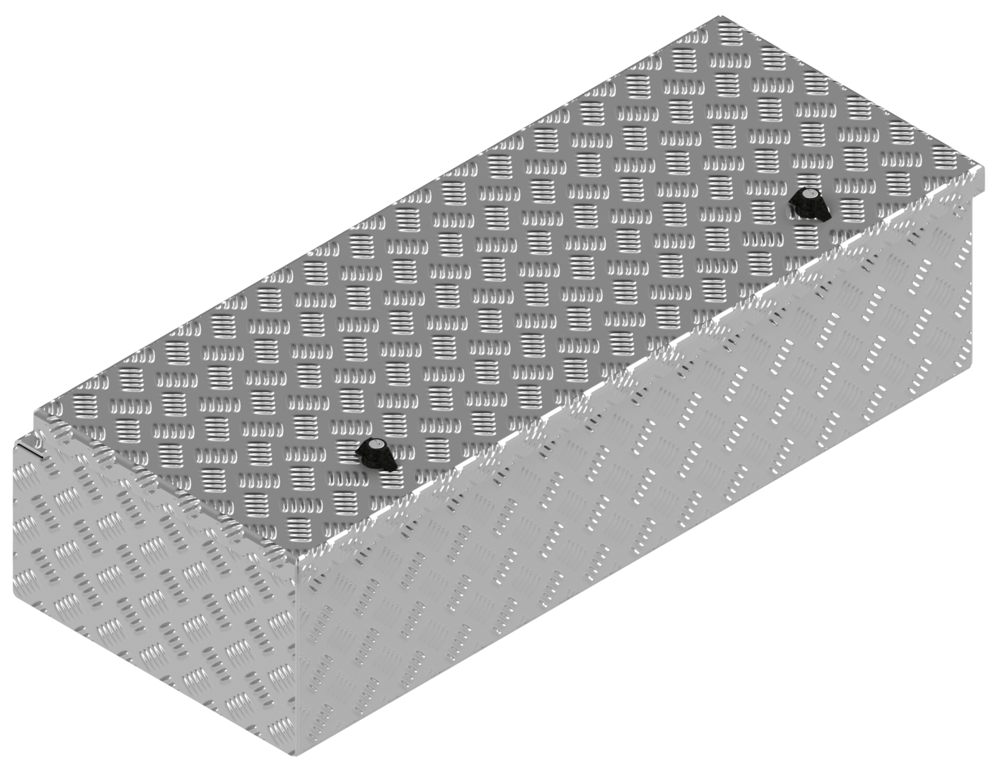 DE HAAN BOX WXV - 968x400x250 mm - waterdichte en stofdichte aluminium traanplaat disselkist - voorzien van vlinderslot