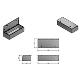 DE HAAN BOX WXV - 968x400x250 mm - waterdichte en stofdichte aluminium traanplaat disselkist  - voorzien van vlinderslot
