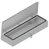 De Haan Box HM - 900x320x150 mm - waterdichte en stofdichte aluminium traanplaat disselkist  - voorzien van spansluiting