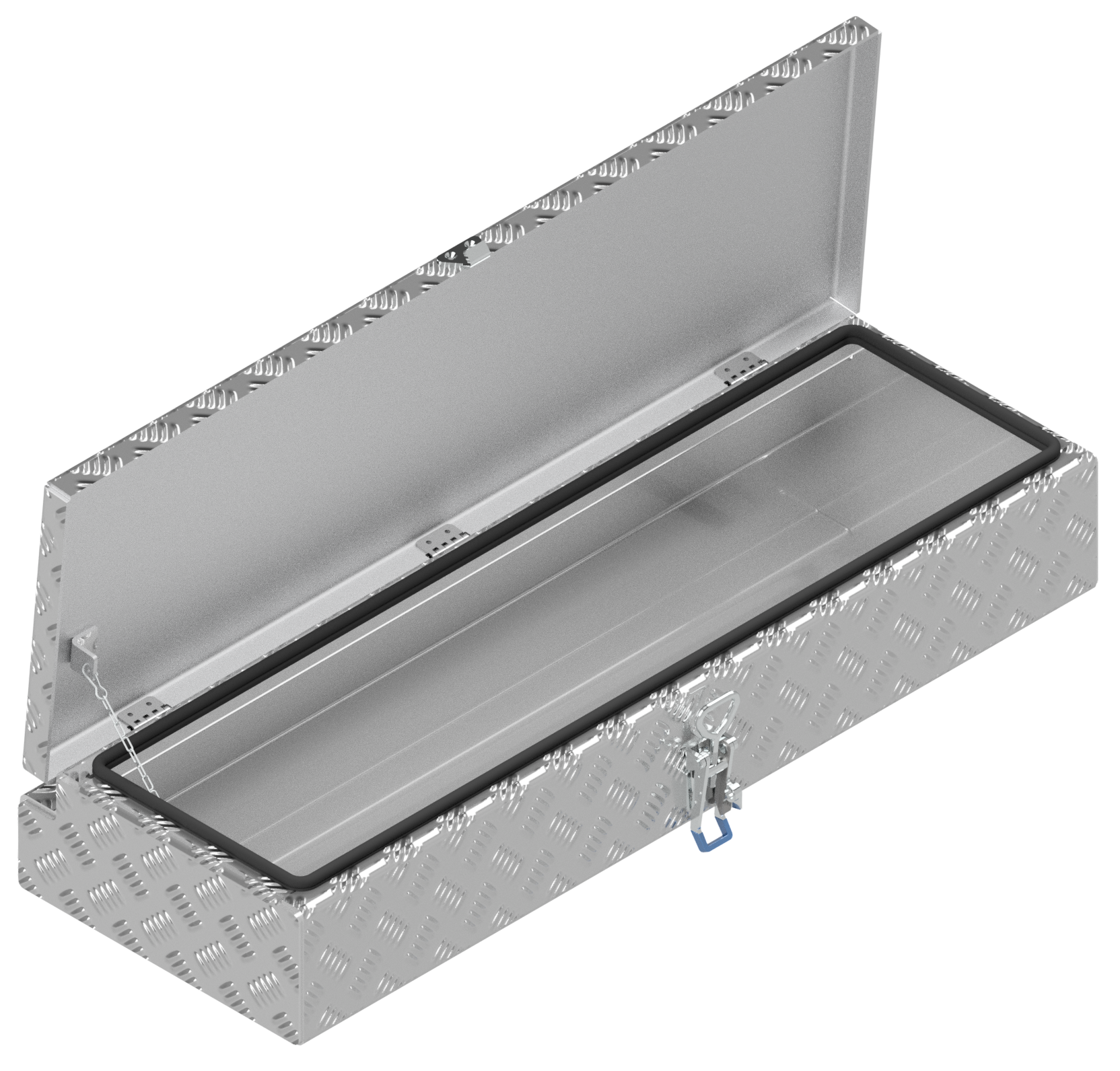 De Haan Box HM - 900x320x150 mm - waterdichte en stofdichte aluminium traanplaat disselkist - voorzien van spansluiting