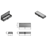 De Haan Box HM - 900x320x150 mm - waterdichte en stofdichte aluminium traanplaat disselkist  - voorzien van spansluiting