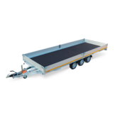 Geremde Eduard plateauwagen - 606x220 cm - 3500 kg bruto laadvermogen - 63 cm laadvloerhoogte - 30 cm borden - tridem asser