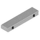 DE HAAN BOX HL - 1618x391x190 mm - waterdichte en stofdichte aluminium traanplaat disselkist - voorzien van vlinderslot of spansluiting