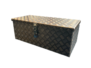 DE HAAN BOX HL - 1618x391x190 mm - waterdichte en stofdichte aluminium traanplaat disselkist - voorzien van vlinderslot of spansluiting